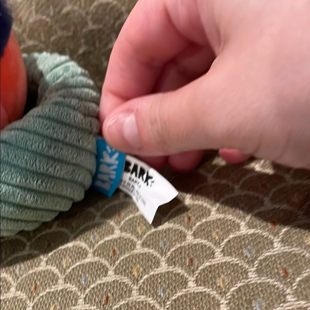2 part dog toy from barkbox - orange bird and nest included